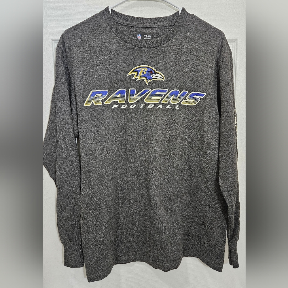 NFL Ravens Gray Long Sleeve Shirt M